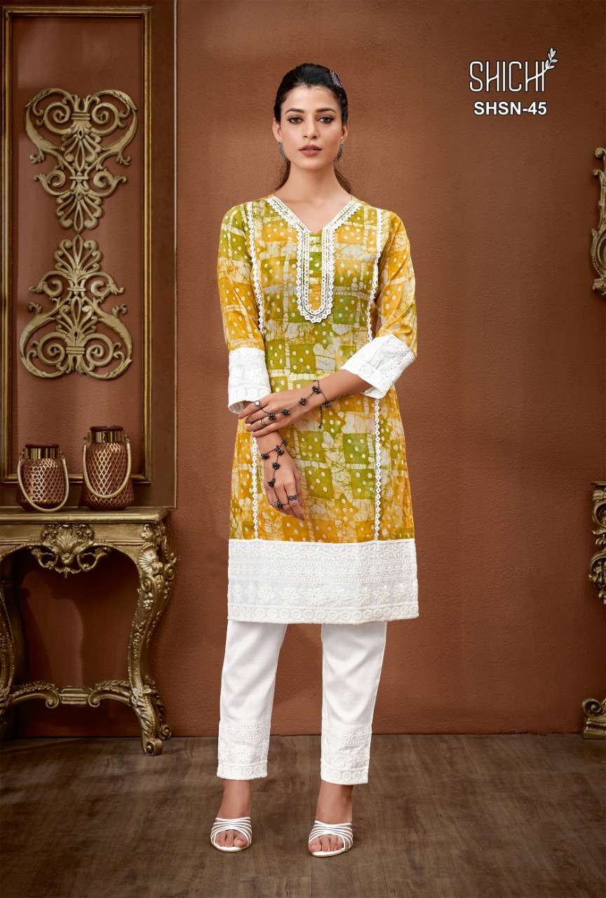 Sana By Shichi Printed Kurtis With Bottom Catalog